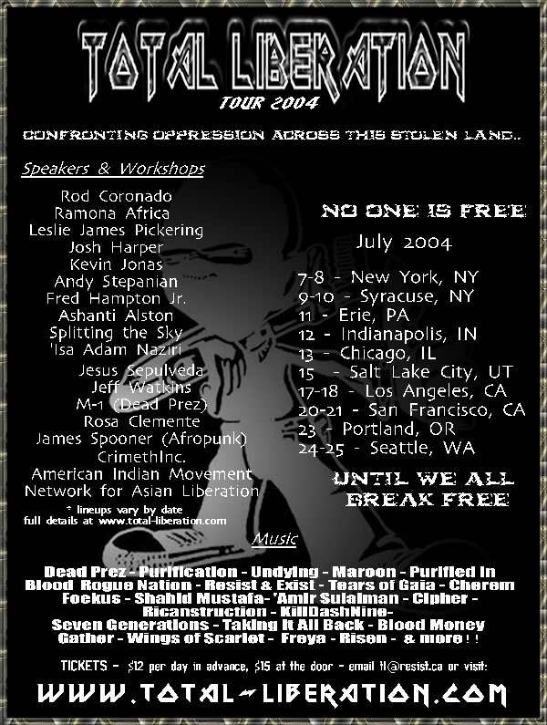 TOTAL LIBERATION FESTIVAL JULY 9-10 | Rochester Indymedia